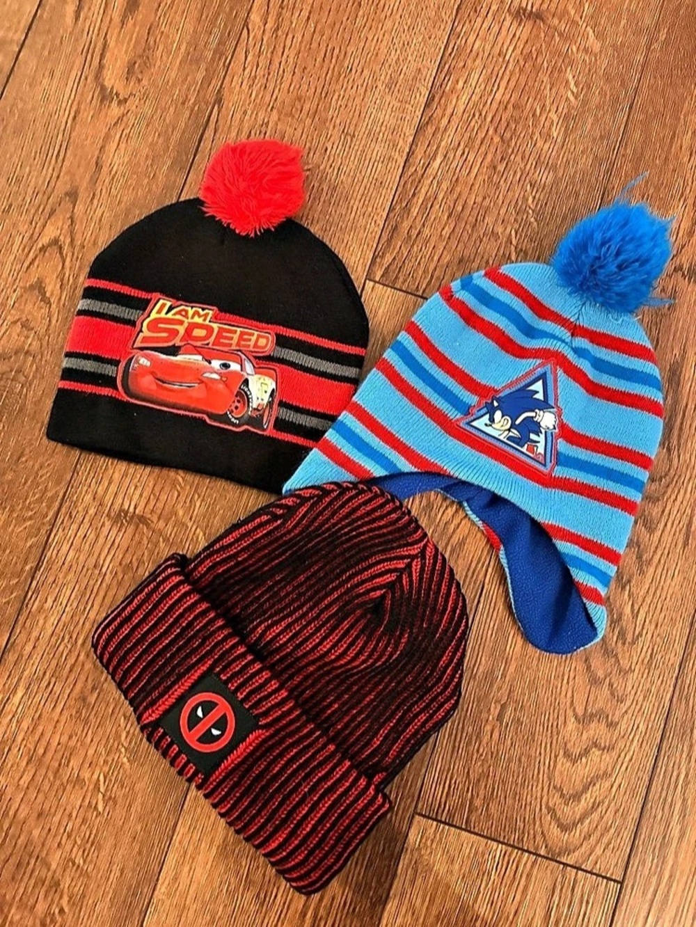 Disney Kids Striped Character Hat Set